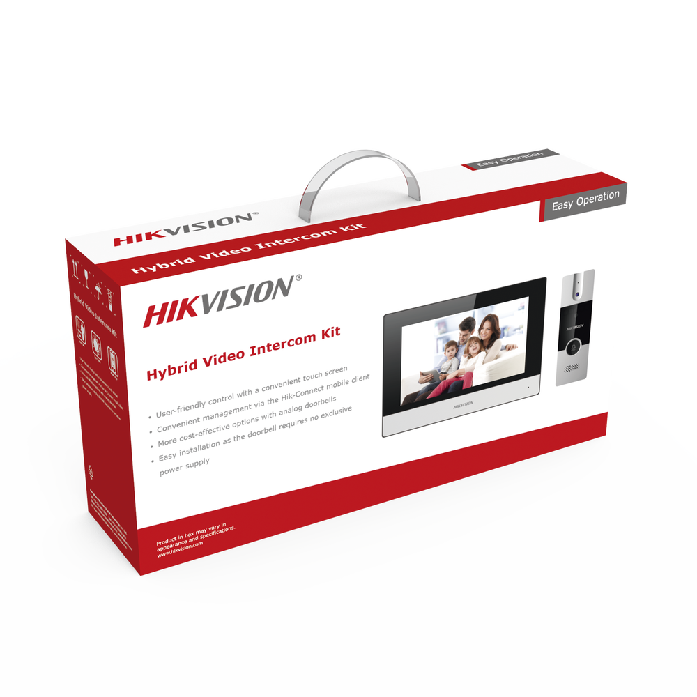 Kit de Videoportero Híbrido de Plastico / IP a 4 Hilos con Función de Llamada a App Hik-Connect / Monitor se Conecta a Internet por Cable o WiFi y por 4 Hilos al Frente de Calle / Expandible a Mas Equipos - Image 4