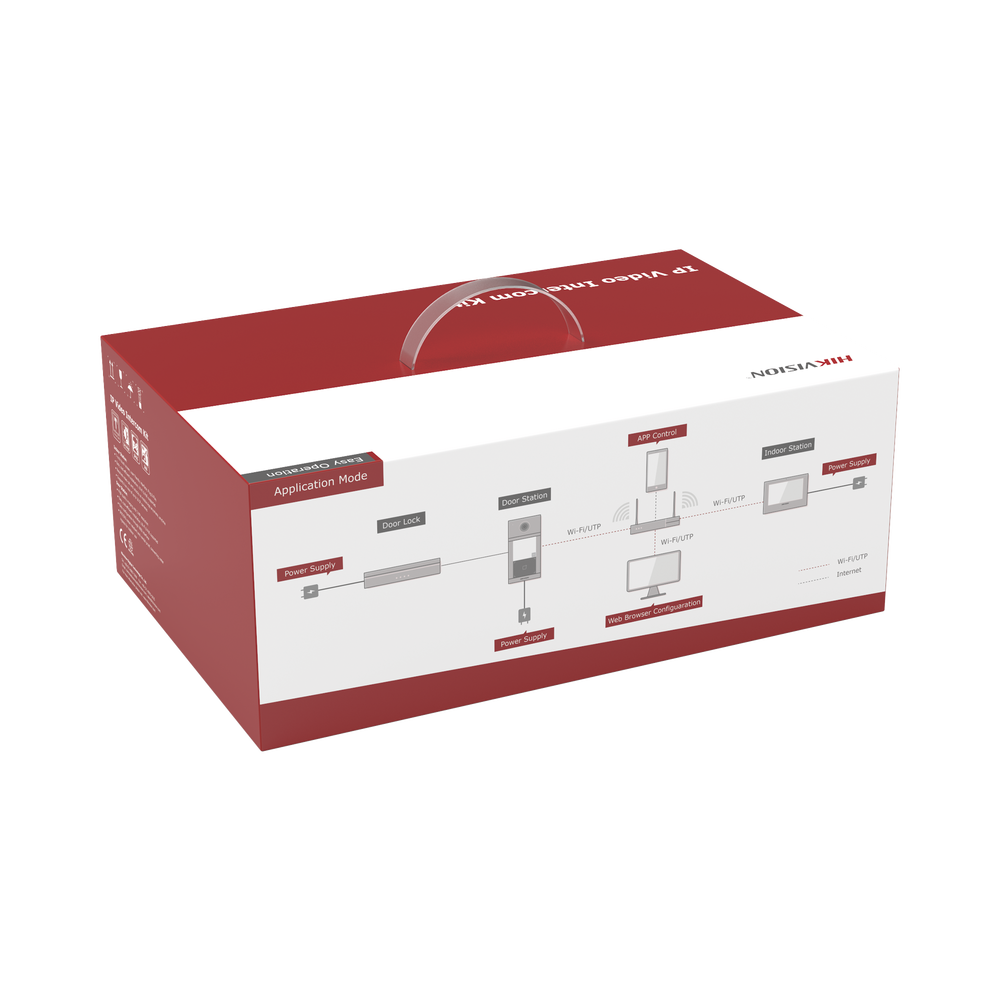 Kit de Videoportero IP PoE Estandar con llamada a App de Smartphone (Hik-Connect) / Apertura con Tarjeta MIFARE / Frente de calle IK08 & IP65 / Soporta 2 puertas - Image 3