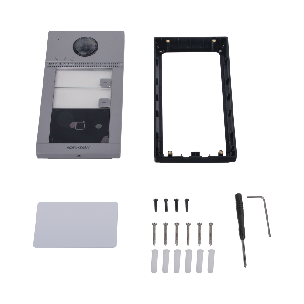 Videoportero IP (IP65 + IK08) con Llamada y apertura desde APP Hik-Connect / Soporta 2 Departamentos / PoE Estandar / Interfaz WEB para configuración / 2 puertas - Image 2