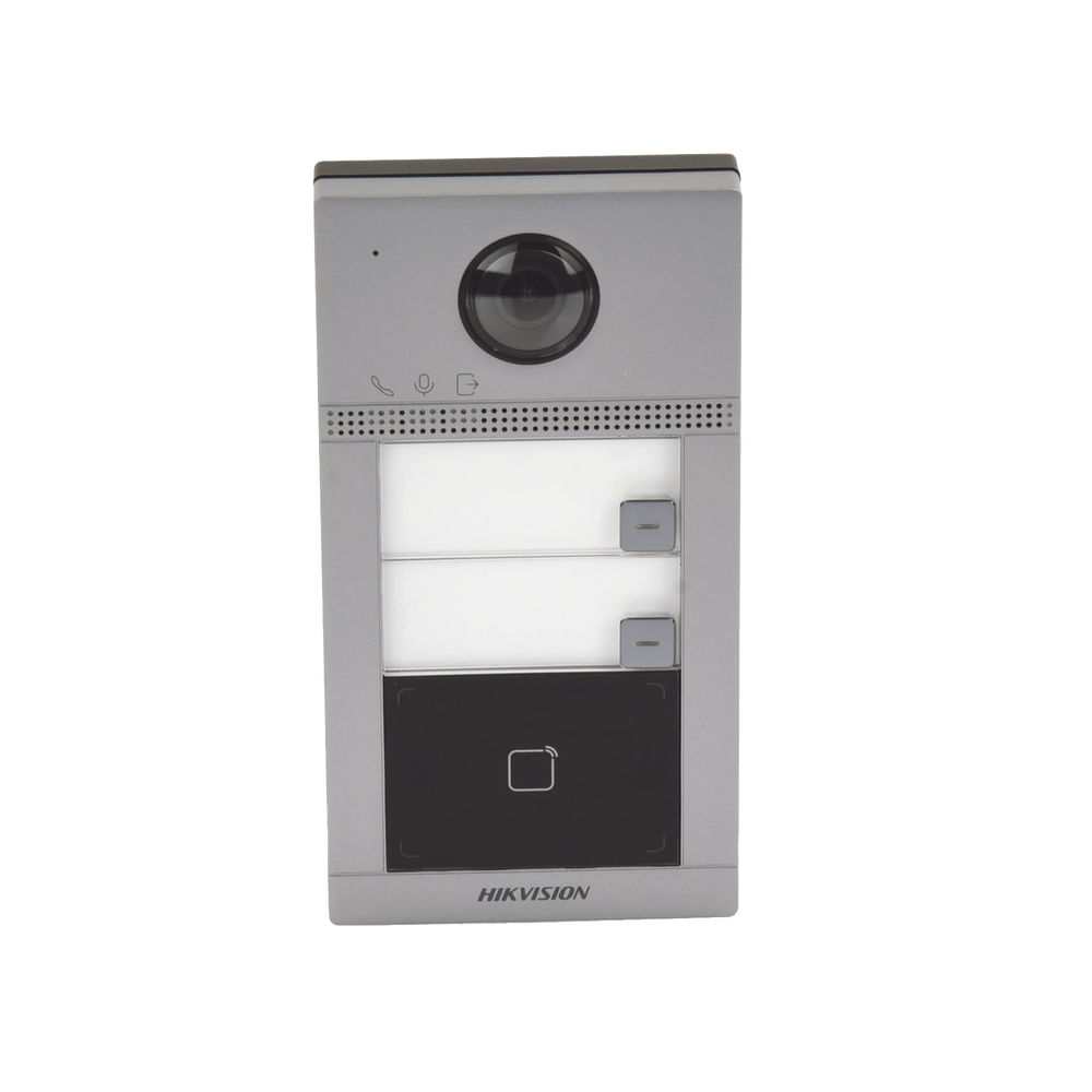 Videoportero IP (IP65 + IK08) con Llamada y apertura desde APP Hik-Connect / Soporta 2 Departamentos / PoE Estandar / Interfaz WEB para configuración / 2 puertas - Image 3