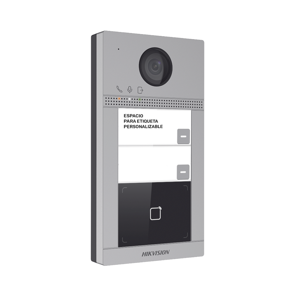 Videoportero IP 2 Megapixel / Llamada y Apertura Remota desde App Hik-Connect (requiere monitor) / PoE / Exterior IP65 + Antivandalico IK08 / 2 Departamentos / Apertura con Tarjeta / Soporta 2 Puertas y hasta 6 Monitores - Image 3