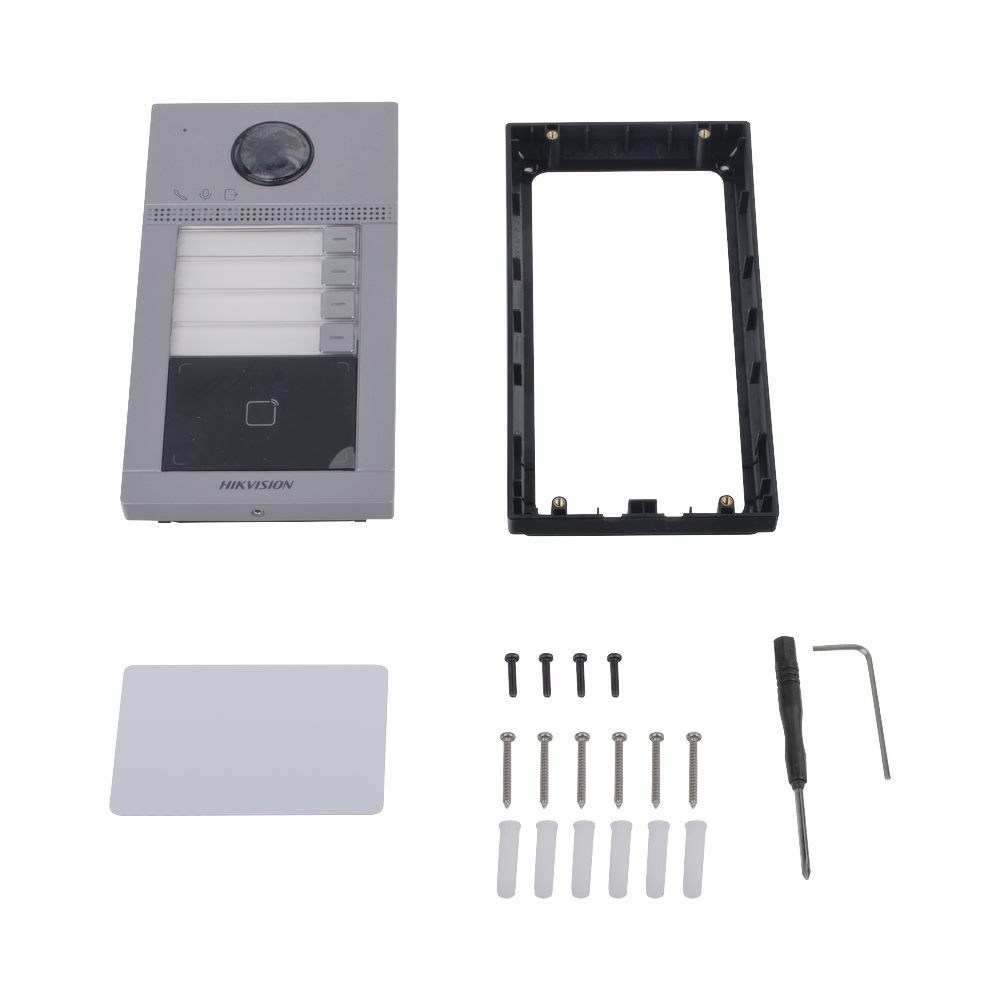 Videoportero IP 2 Megapixel / Llamada y Apertura Remota desde App Hik-Connect (Requiere monitor )/ PoE / Exterior IP65 + Antivandalico IK08 / 4 Departamento / Apertura con Tarjeta / Soporta 2 Puertas y hasta 6 Monitores - Image 5