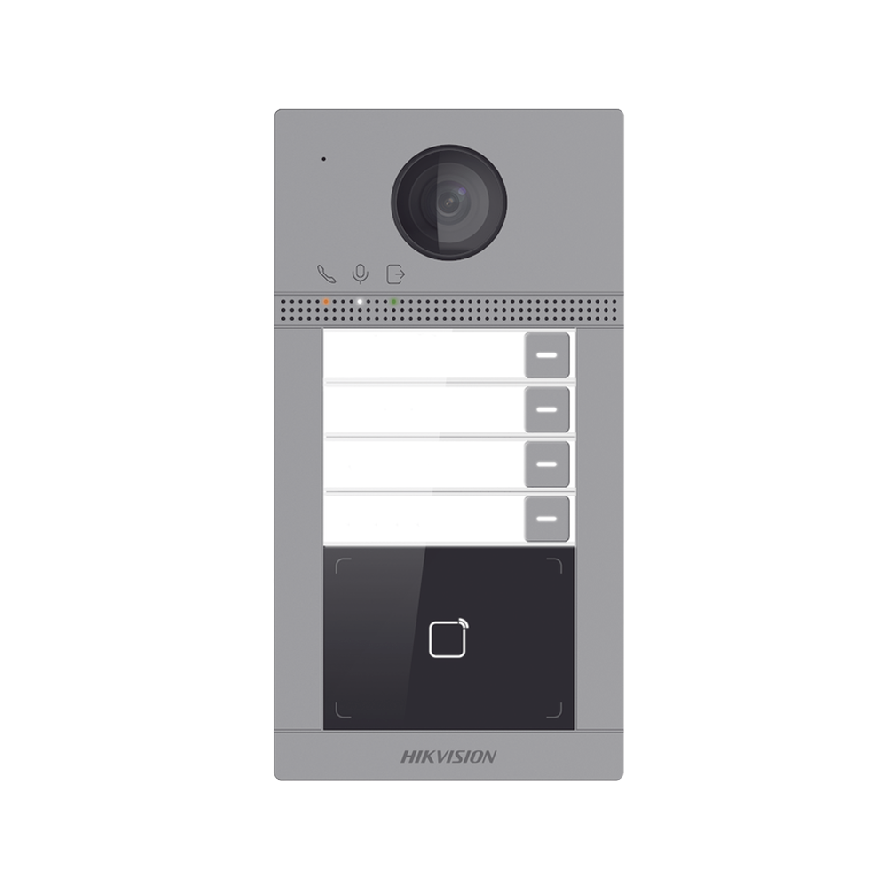 Videoportero IP 2 Megapixel / Llamada y Apertura Remota desde App Hik-Connect (Requiere monitor )/ PoE / Exterior IP65 + Antivandalico IK08 / 4 Departamento / Apertura con Tarjeta / Soporta 2 Puertas y hasta 6 Monitores - Image 2