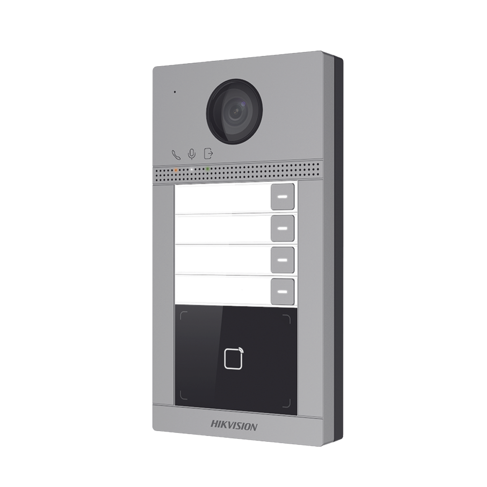 Videoportero IP 2 Megapixel / Llamada y Apertura Remota desde App Hik-Connect (Requiere monitor )/ PoE / Exterior IP65 + Antivandalico IK08 / 4 Departamento / Apertura con Tarjeta / Soporta 2 Puertas y hasta 6 Monitores - Image 4