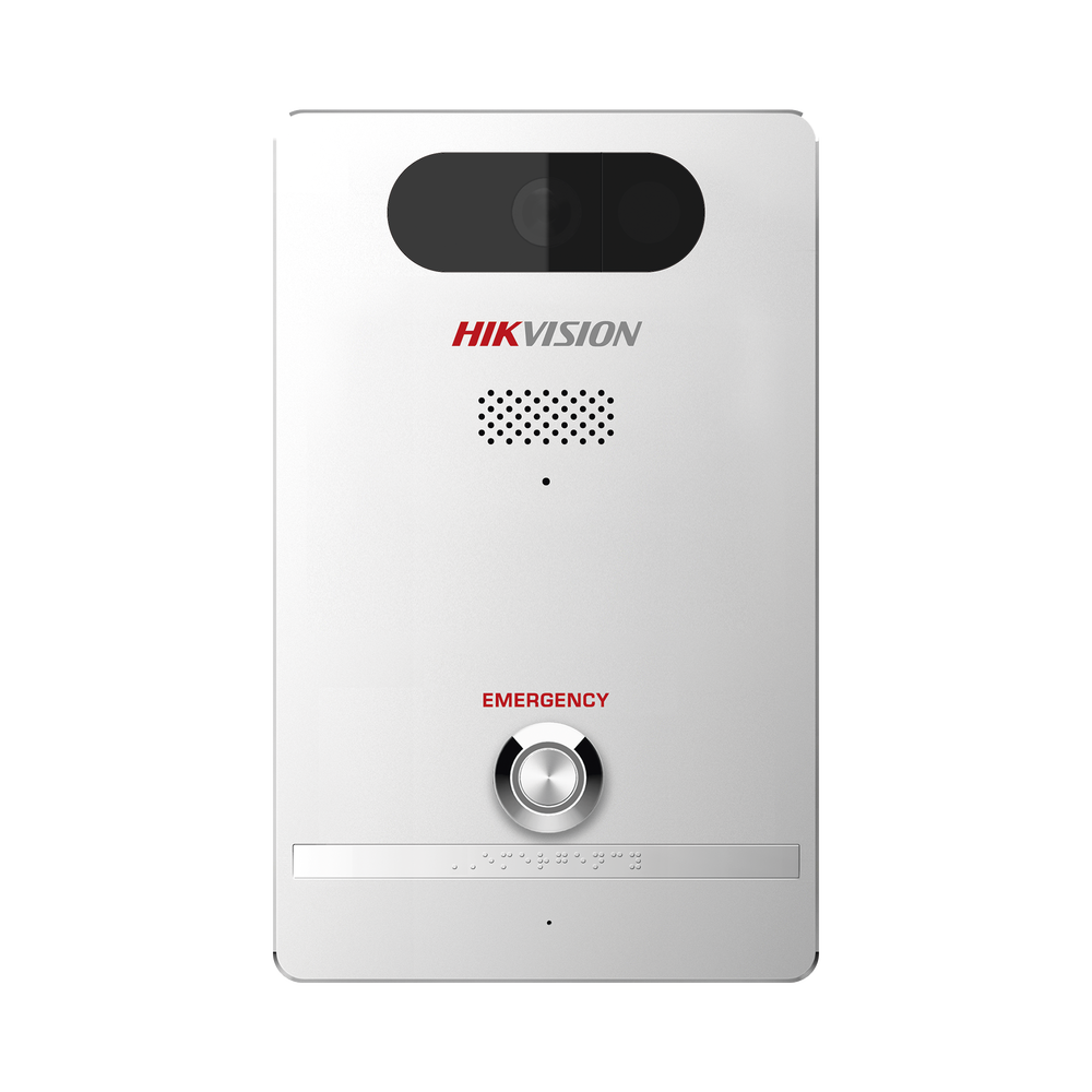 Estación de Alarma de Pánico / Cámara de 4 Megapixel / Micrófono Integrado / Exterior IP65 / Protección IK10 / PoE / 10 mts IR / Entradas y Salidas de Alarma