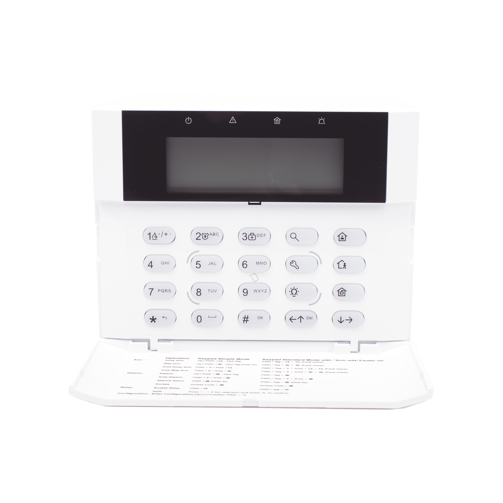 (AX HYBRID PRO) Teclado Compatible con el Panel Hybrid Pro Hikvision DS-PHA64-LP y DS-PHA64-LP(B) / Pantalla LCD / 2 zonas cableadas / 1 salida de alarma / 64 Llaveros - Image 2