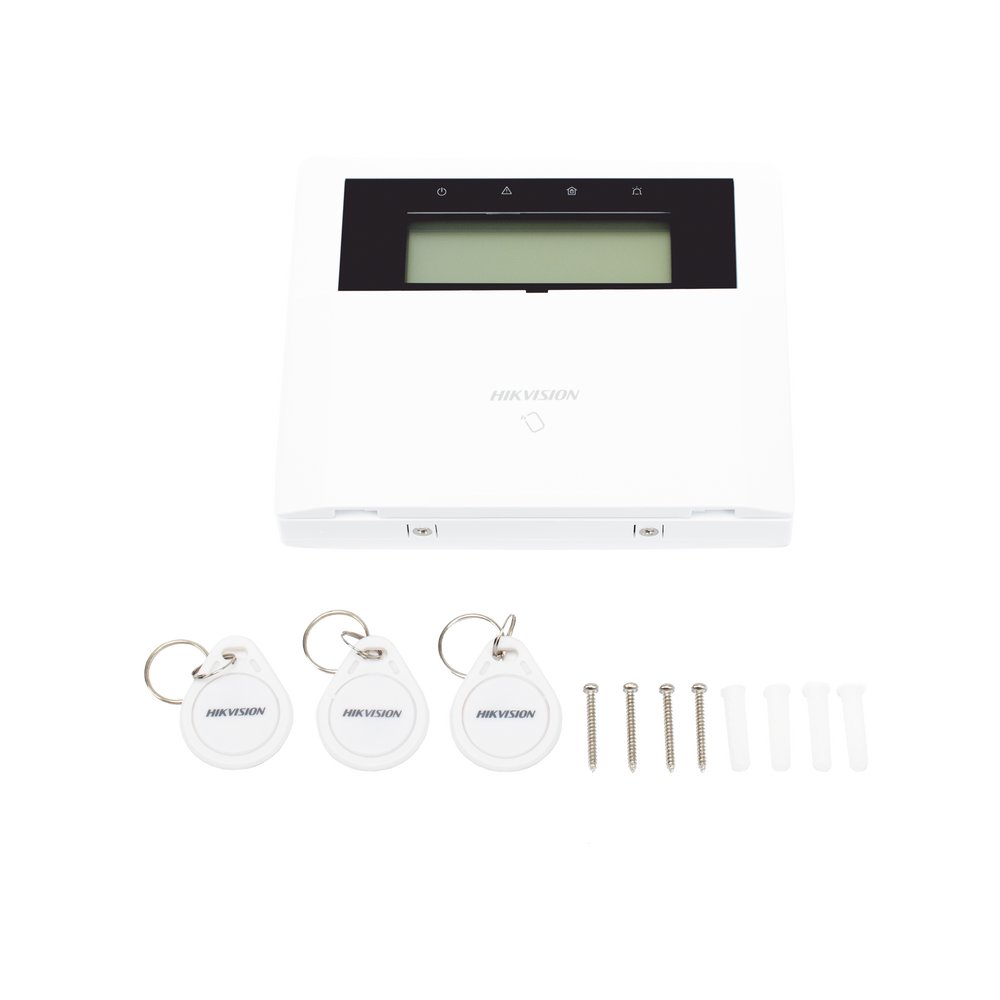(AX HYBRID PRO) Teclado Compatible con el Panel Hybrid Pro Hikvision DS-PHA64-LP y DS-PHA64-LP(B) / Pantalla LCD / 2 zonas cableadas / 1 salida de alarma / 64 Llaveros - Image 5