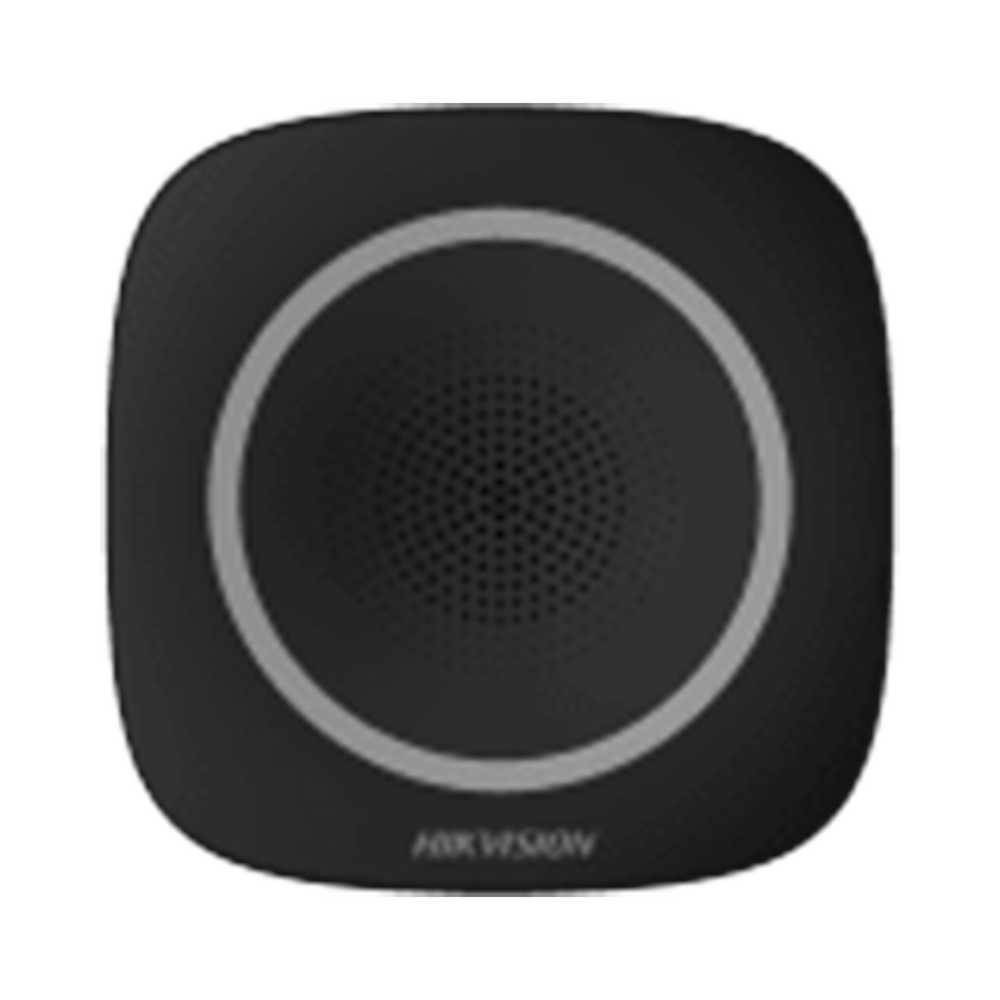 (AX PRO) Sirena Inalámbrica Interior / Color Negro / 110 dB / Estrobo Color Azul