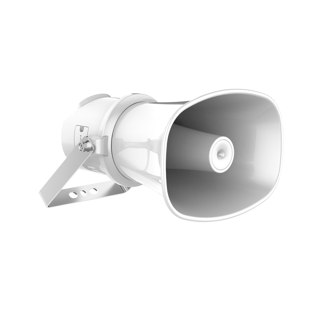 Altavoz IP tipo Trompeta / 25W / 24VCD / Para integración con Hik-Central Professional / Reproducción de Audio vía Red / IP66