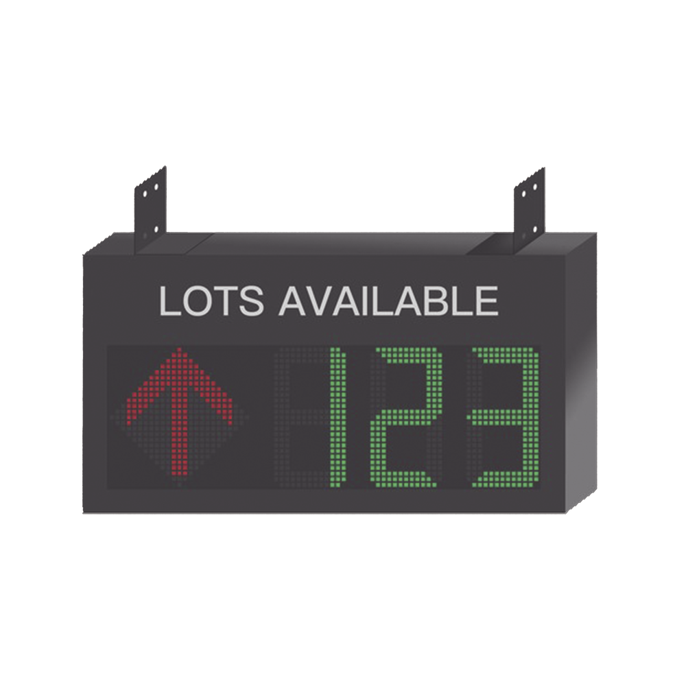 Guía de Estacionamiento Interior / Ideal para Pasillos y Áreas de Control de Estacionamientos / RS485- RJ45 / Indicador Numérico / Flecha Dinámica