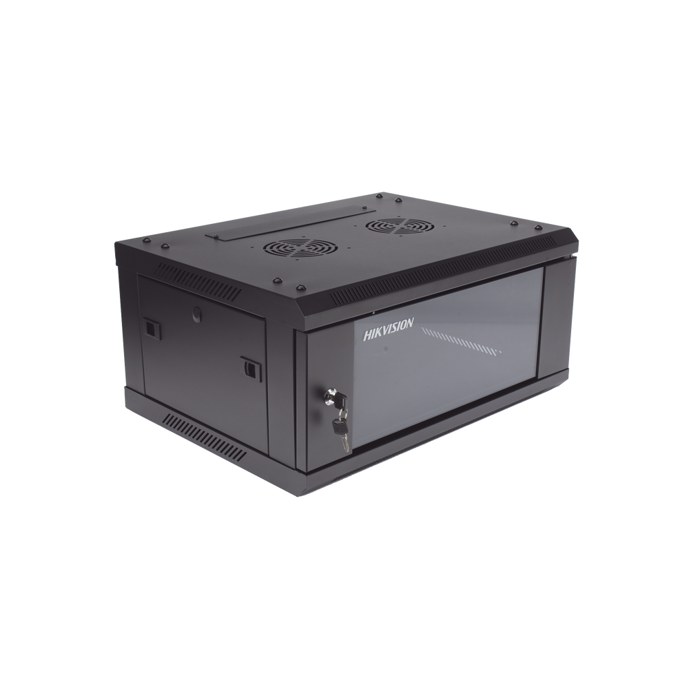 Gabinete para Montaje en Pared - Piso / Puerta de Cristal Templado / Cuerpo Fijo / 4 Unidades de Rack / 19" / Fabricado en Acero - Image 3