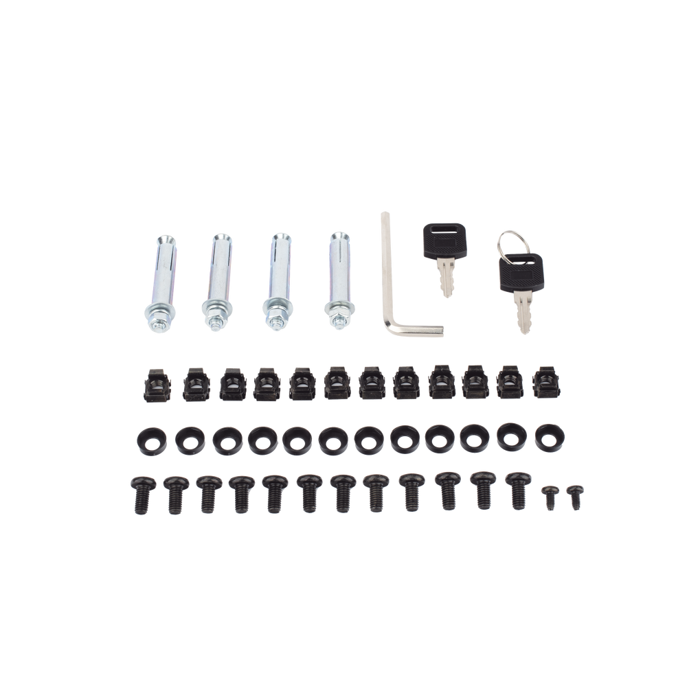 Gabinete para Montaje en Pared - Piso / Puerta de Cristal Templado / Cuerpo Fijo / 4 Unidades de Rack / 19" / Fabricado en Acero - Image 5