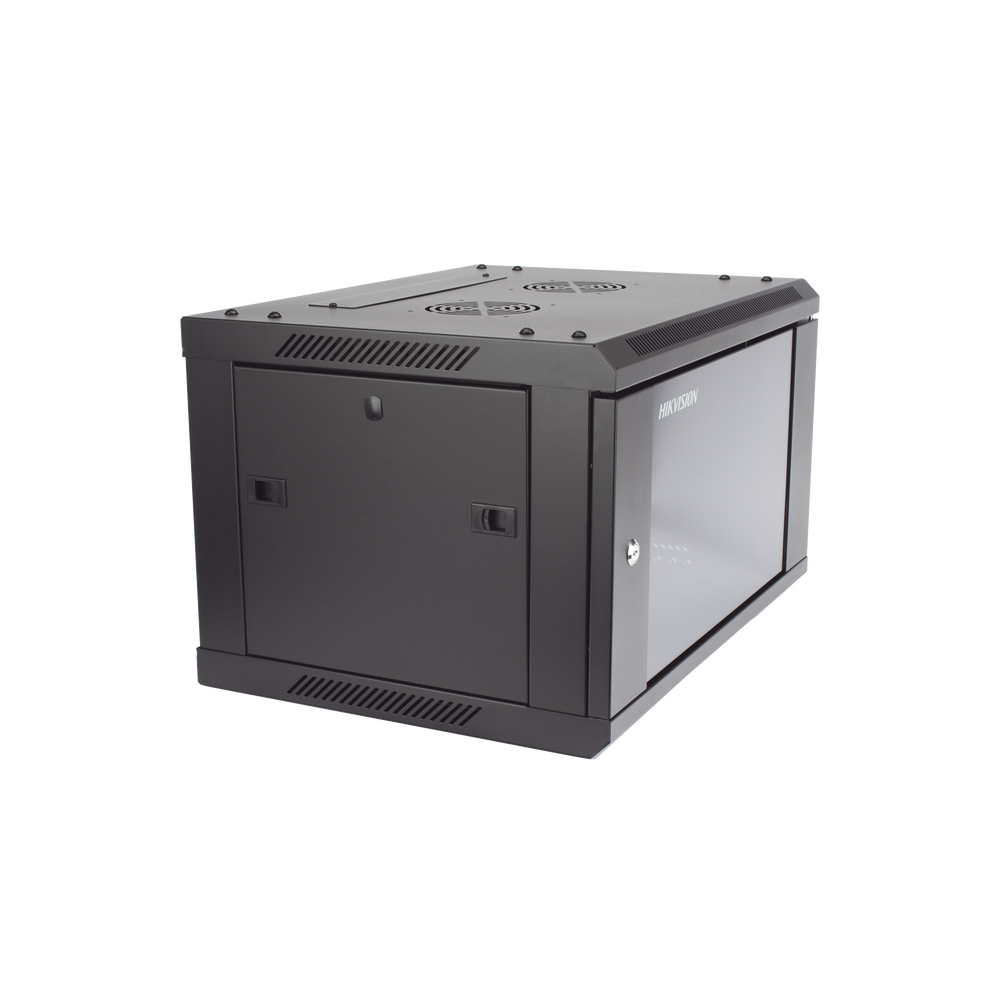 Gabinete para Montaje en Pared - Piso / Puerta de Cristal Templado / Cuerpo Fijo / 6 Unidades de Rack / 19" / Fabricado en Acero - Image 3