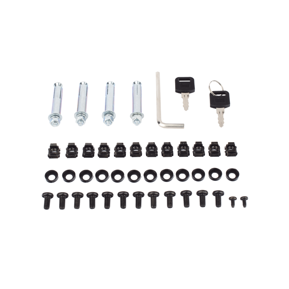 Gabinete para Montaje en Pared - Piso / Puerta de Cristal Templado / Cuerpo Fijo / 6 Unidades de Rack / 19" / Fabricado en Acero - Image 5