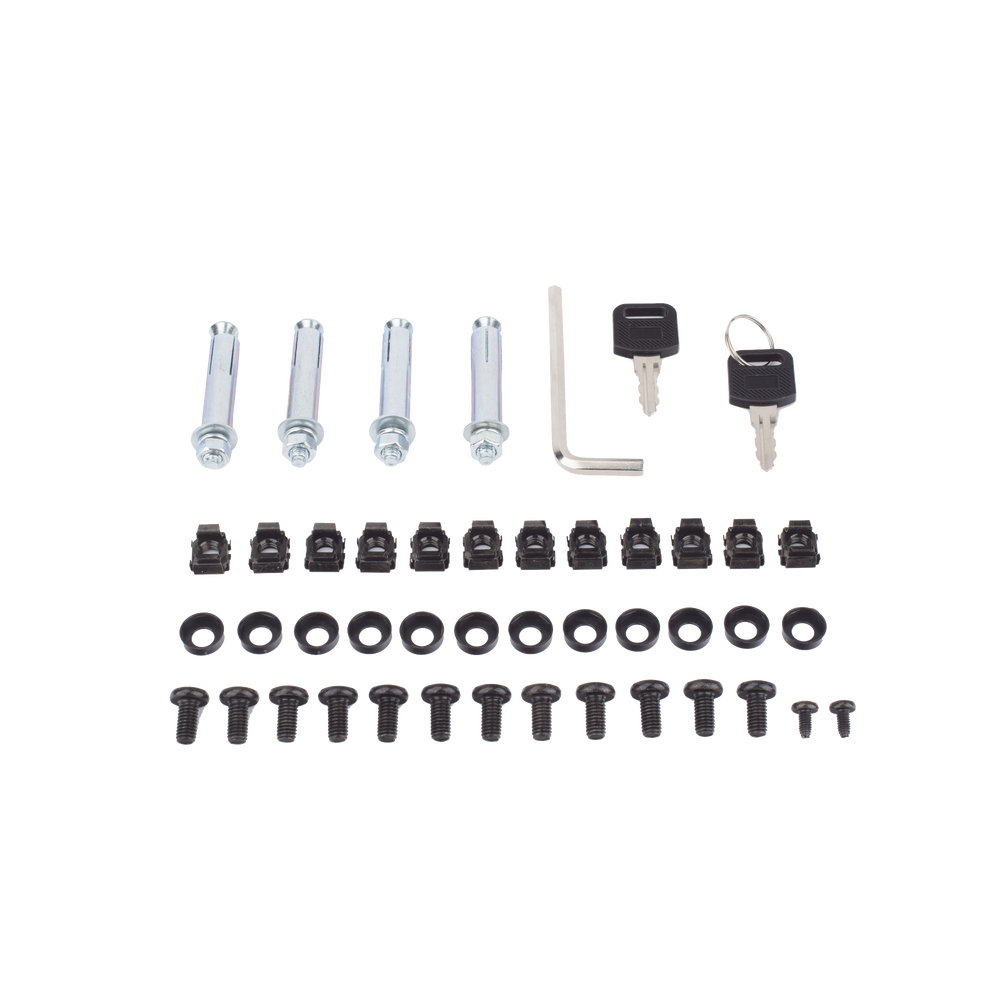 Gabinete para Montaje en Pared - Piso / Puerta de Cristal Templado / Cuerpo Fijo / 9 Unidades de Rack / 19" / Fabricado en Acero - Image 5