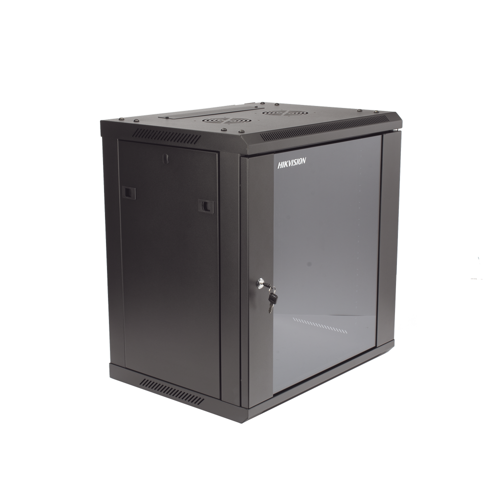 Gabinete para Montaje en Pared - Piso / Puerta de Cristal Templado / Cuerpo Fijo / 12 Unidades de Rack / 19" / Fabricado en Acero - Image 3