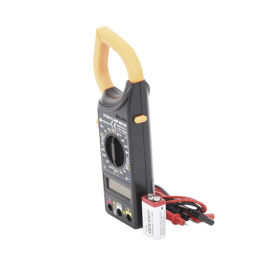 Multímetro Digital de Gancho DT266 600 Vcc / Vca CATII. Con pantalla LCD. Incluye Batería ER-9V de 9V - Image 3