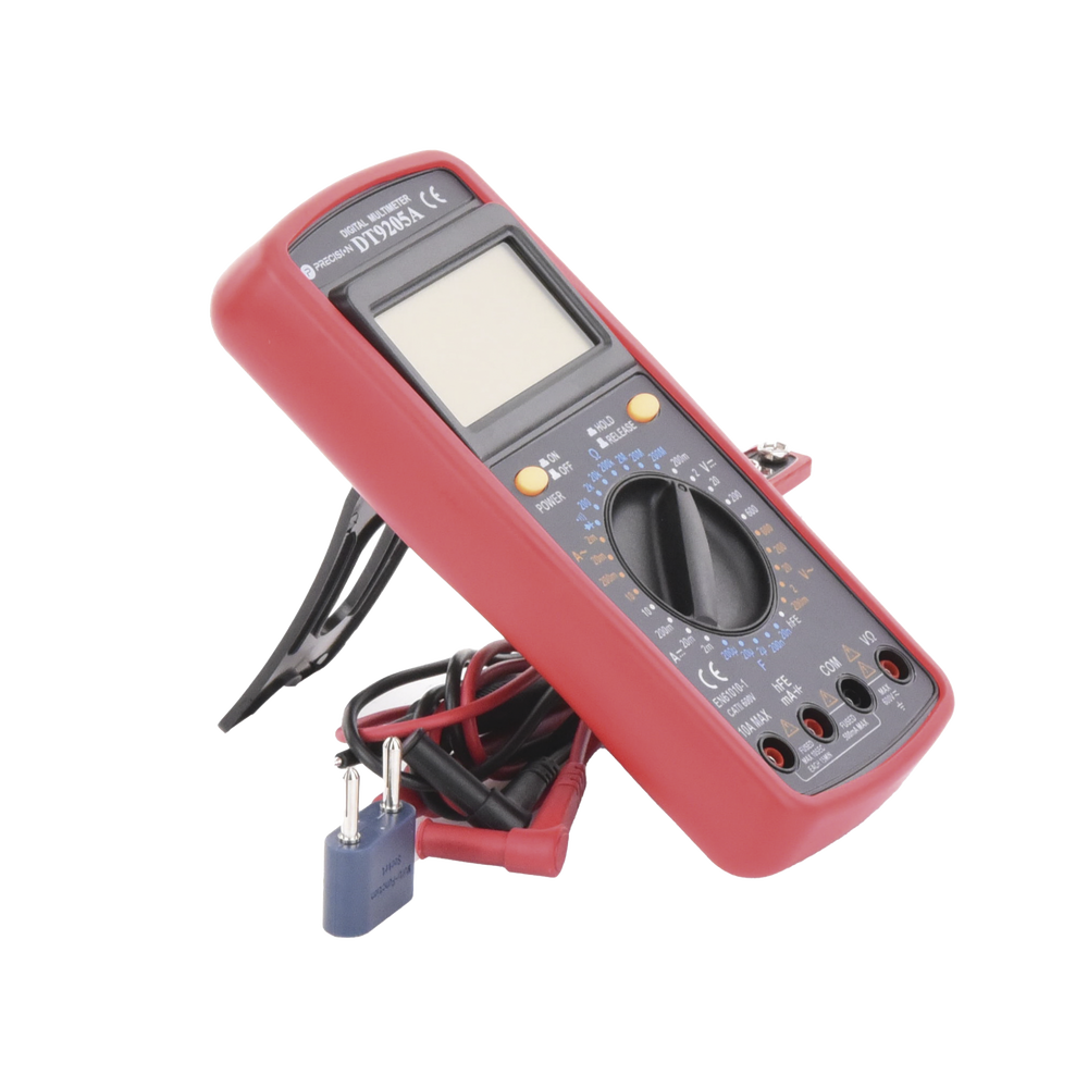 KIT Multímetro Digital DT9205A 600 Vcc / Vca CATII, con Pantalla LCD. Incluye Batería ER-9V de 9V - Image 5