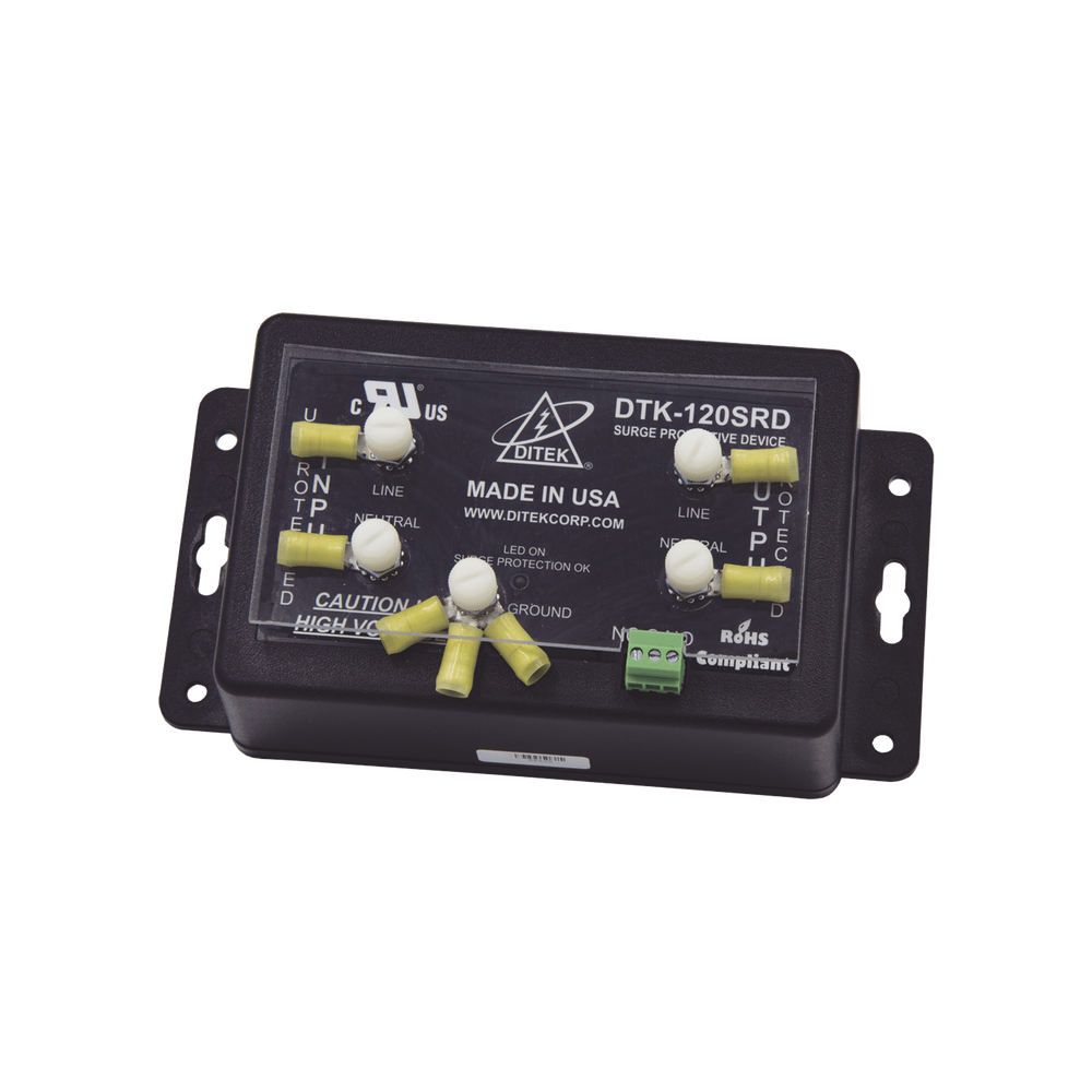 Dispositivo de Protección Contra Sobretensiones de 120 VCA con Salida de Relevador para Paneles de Incendio, Paneles de Control o Equipo Crítico