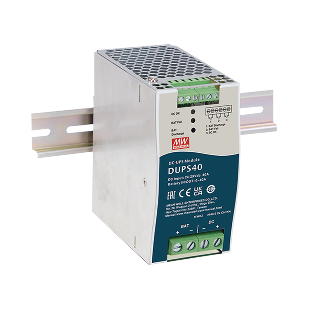 UPS PARA CD / 24VCD 40A / RIEL DIN / PARA BATERÍAS DE 4 A 135 AH