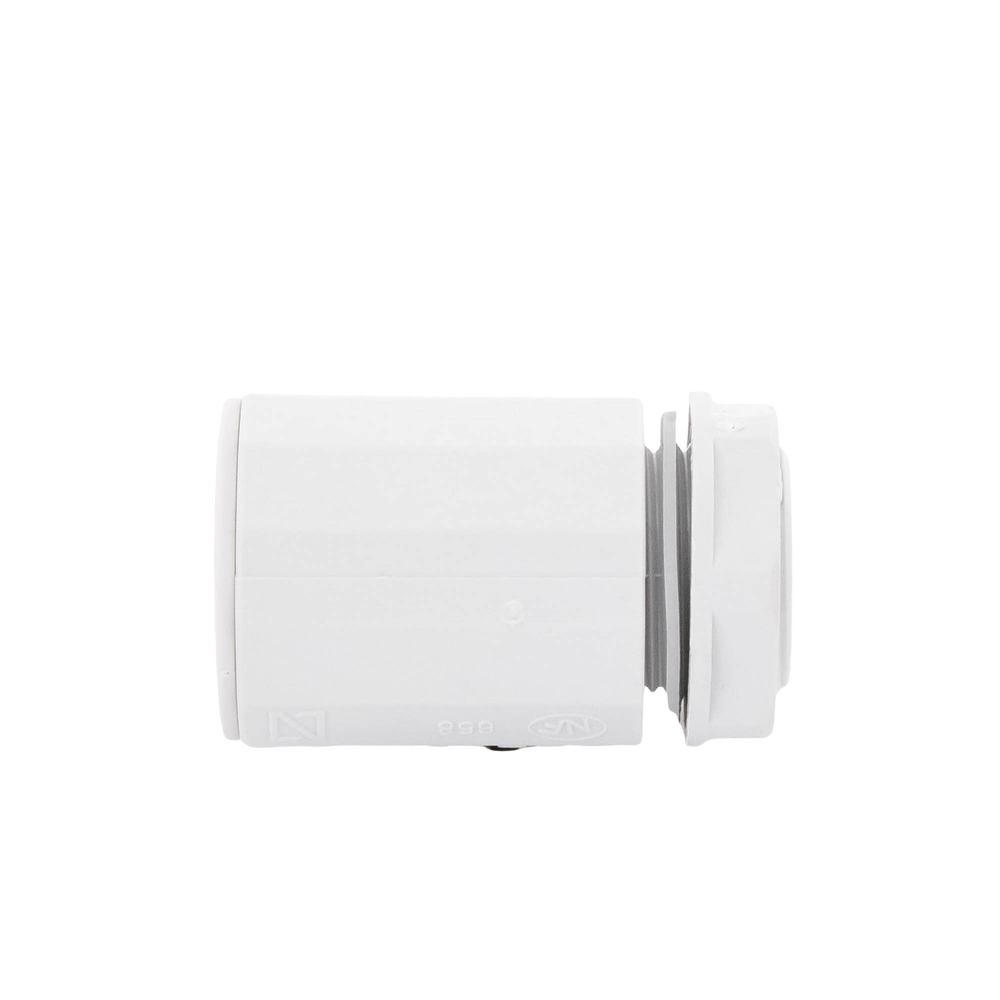 Conector de tubería rígida a caja (Racor), PVC Auto-extinguible, de 50 mm