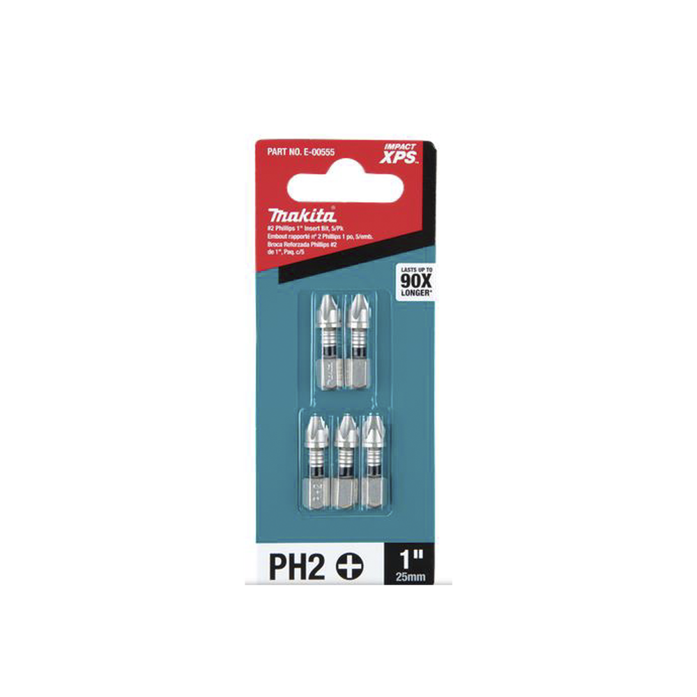 Broca de Inserción de 1" Phillips #2 Impact XPS®, paquete con 5 piezas. - Image 2