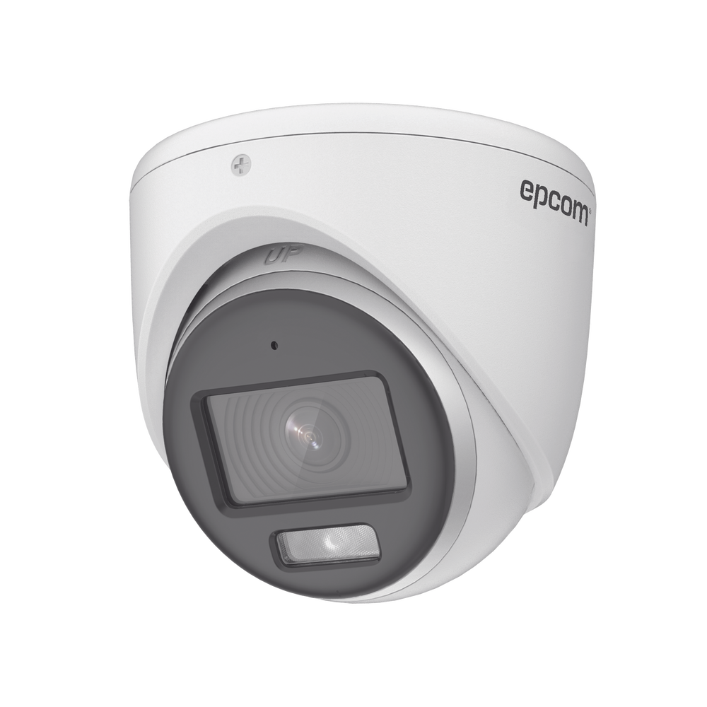 Turret TURBOHD 2 Megapixeles (1080p) / Imagen a color 24/7 / Lente 2.8 mm / METAL / Luz Blanca 20 mts / Exterior IP67 / TVI-AHD-CVI-CVBS / dWDR