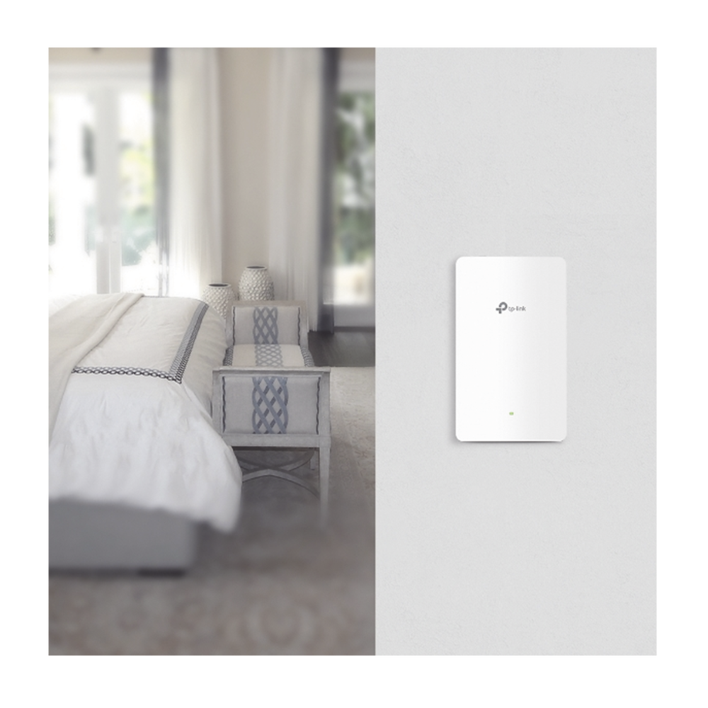 Punto de acceso Omada doble banda 802.11ac, PoE 802.3af/at, MU-MIMO, MIMO 2x2 diseño placa de pared con tres puertos adicionales, soporta hasta 100 clientes. - Image 5