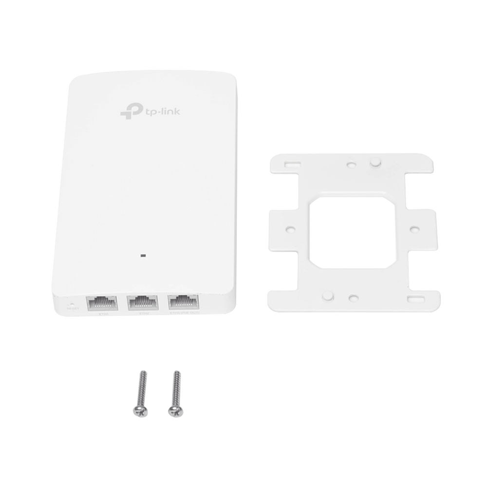 Punto de acceso Omada doble banda 802.11ac, PoE 802.3af/at, MU-MIMO, MIMO 2x2 diseño placa de pared con tres puertos adicionales, soporta hasta 100 clientes. - Image 6