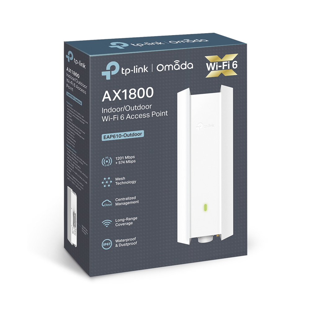 Punto de Acceso Omada Exterior-Interior / Wi-Fi 6 AX1800 MU-MIMO 2x2 / Mesh Omada / Alta Densidad de Usuarios / Configuración por Controlador o Stand-Alone / Para Montaje en Mástil/ Pared / Alimentación PoE+ - Image 4
