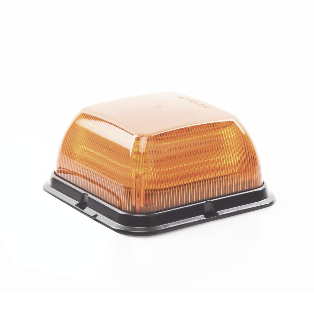 Baliza LED Cuadrada, base de polipropileno reforzado, perfil medio, 12-24 VCC, 24 patrones de destellos, ámbar - Image 2
