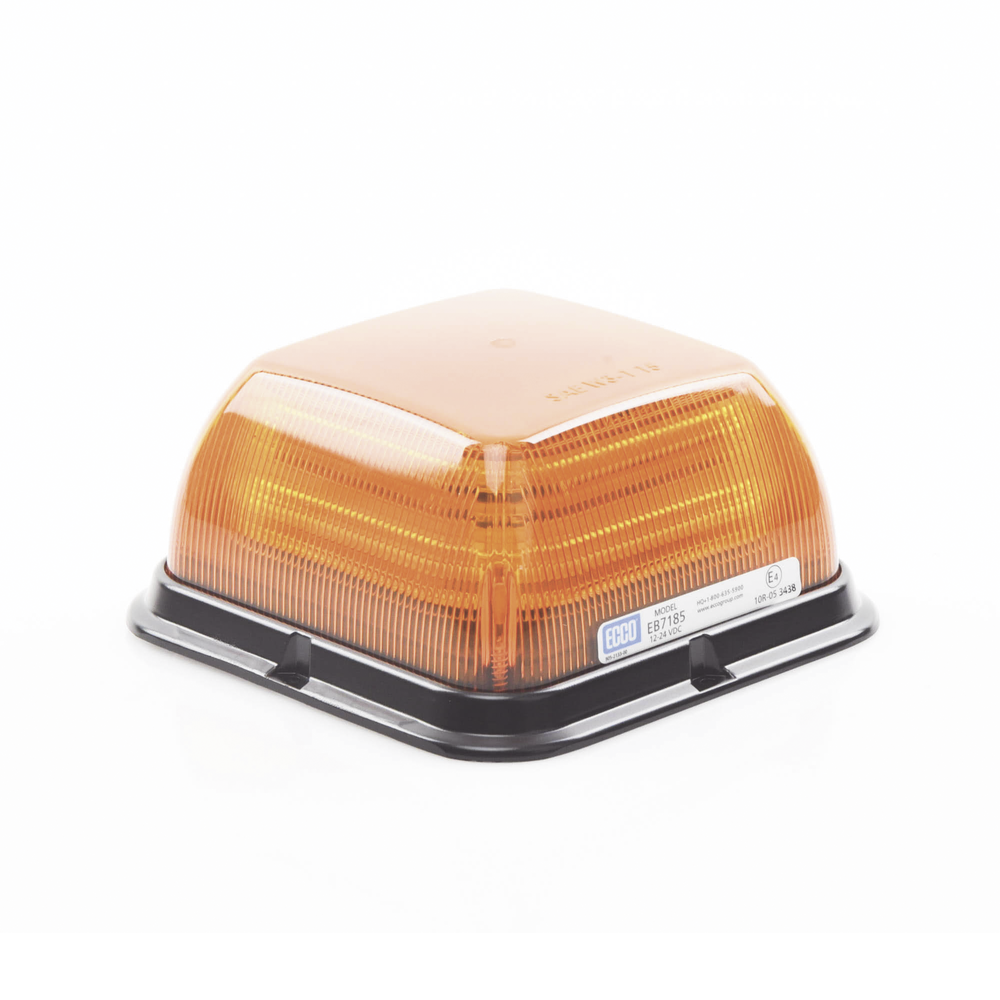 Baliza LED Cuadrada, base de polipropileno reforzado, perfil medio, 12-24 VCC, 24 patrones de destellos, ámbar - Image 3