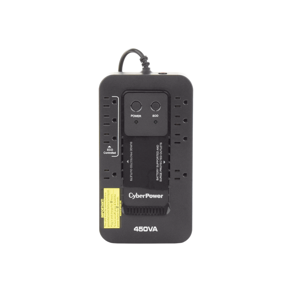 UPS de 450 VA/260 W, Topología Standby con Modo Ahorrador ECO, Entrada 120 Vca NEMA 5-15P, Con 8 Tomas NEMA 5-15R - Image 4