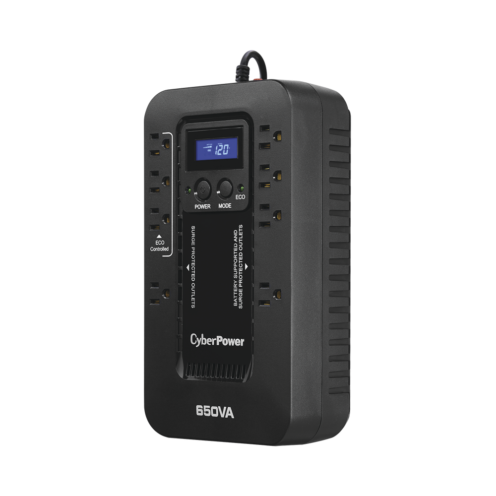UPS de 650 VA/390 W, Topología Standby con Modo Ahorrador ECO, Entrada 120 Vca NEMA 5-15P, Con 8 Tomas NEMA 5-15R - Image 2