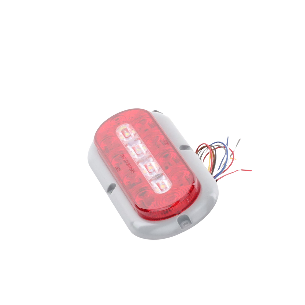 Plafón Ovalado de 7.5" Para Camiones de Transporte, 18 LED Ultra Brillantes, Color Rojo/Claro/Ambar - Image 3