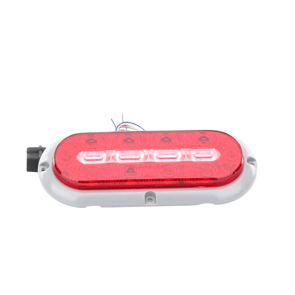 Plafón Ovalado de 7.5" Para Camiones de Transporte, 18 LED Ultra Brillantes, Color Rojo/Claro/Ambar - Image 5