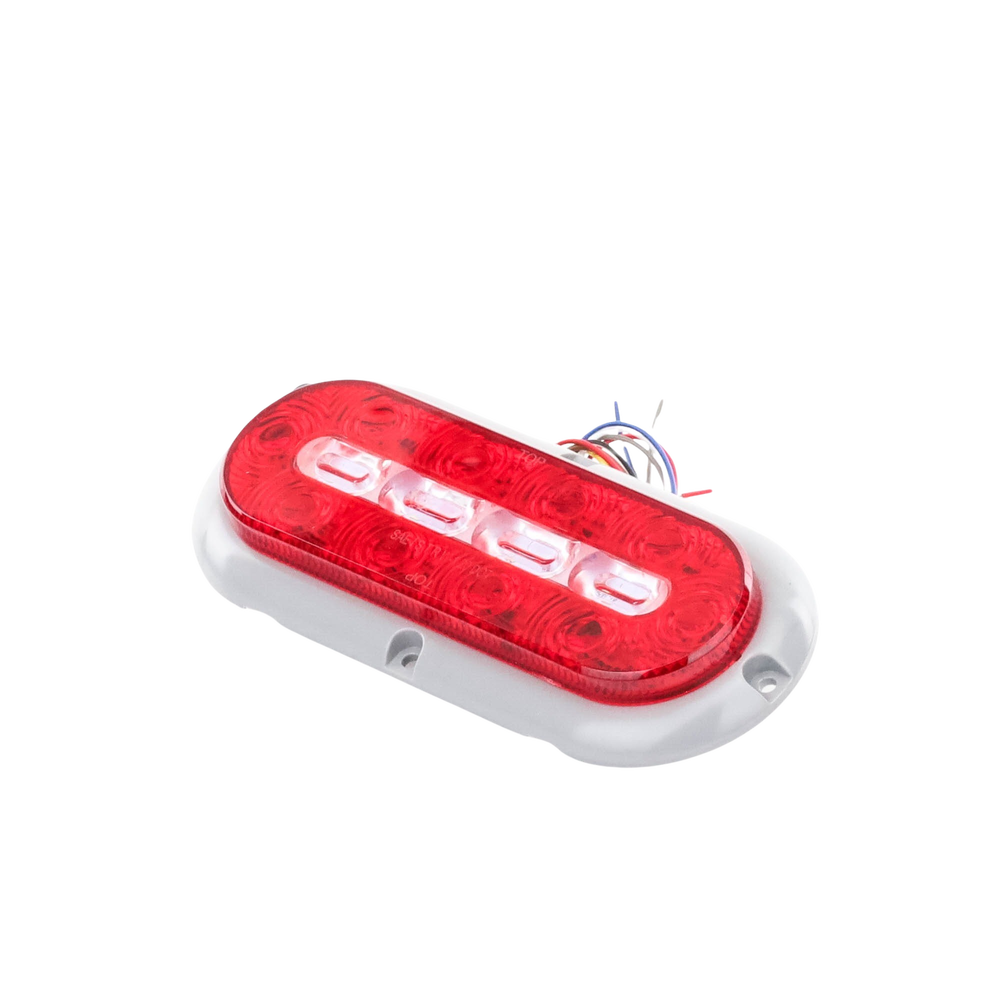 Plafón Ovalado de 7.5" Para Camiones de Transporte, 18 LED Ultra Brillantes, Color Rojo/Claro/Ambar - Image 6