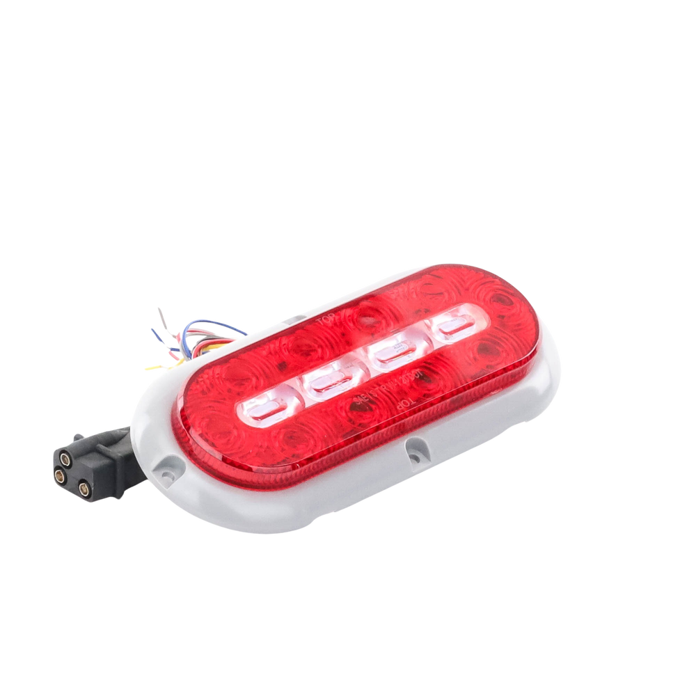 Plafón Ovalado de 7.5" Para Camiones de Transporte, 18 LED Ultra Brillantes, Color Rojo/Claro/Ambar - Image 7