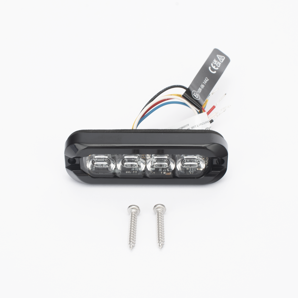 Luz perimetral , 8 LED Ultra Brillantes, Dual Color Rojo / Claro - Image 2