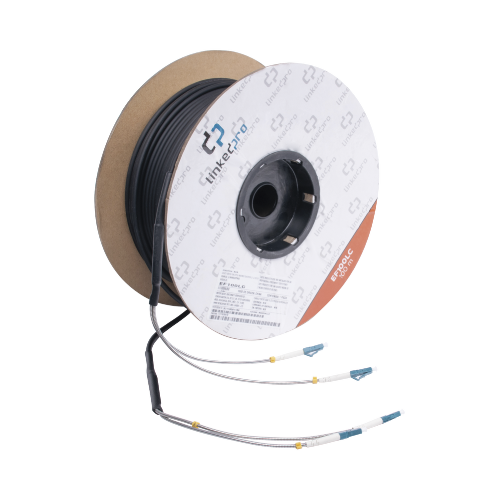 Carrete de Fibra ?ptica Monomodo con Conectores LC-LC Duplex, Reforzada con Kevlar, de 100 Metros (328.08 Pies), Para Instalaciones Subterr?neas por Tuber?a - Image 2