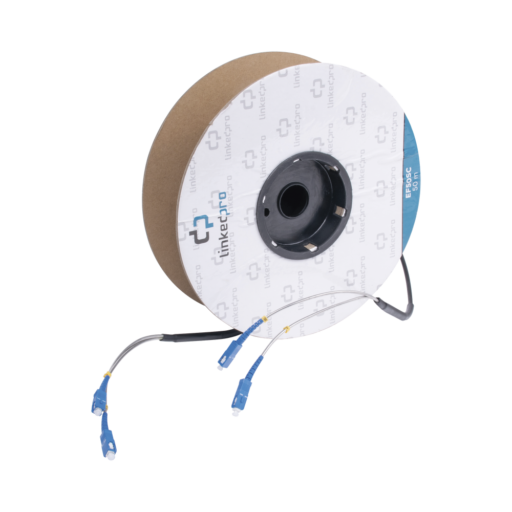 Carrete de Fibra ?ptica Monomodo con Conectores SC-SC Duplex, Reforzada con Kevlar, de 50 Metros (164.04 Pies), Para Instalaciones Subterr?neas por Tuber?a - Image 2