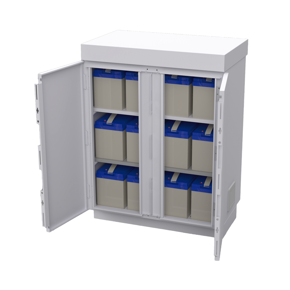 Gabinete de Lámina Galvanizada para Baterías (Hasta 12 Baterías PL110D12) y Equipo de Comunicación. - Image 2