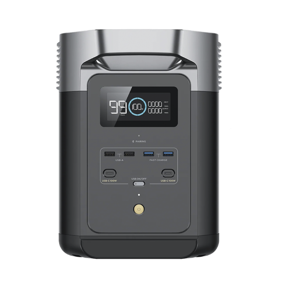 Estación de Energía Portátil Delta 2 1024Wh Litio LFP / 6 AC 1800 W (Max. 2200W) / 2 USB-C 100W / Capacidad para Aumentar Respaldo / Cargador de Coche 10A a 12.6V / Conectividad WiFi y Bluetooth (App) / Carga Solar 500W Max. - Image 2