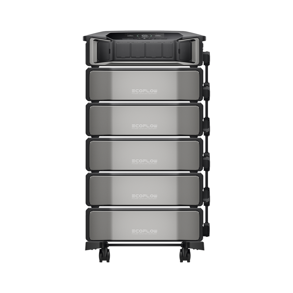 Estación de Energía Delta Pro Ultra 7.2kW para Respaldo Residencial, Incluye Batería de Litio LFP 6kWh (30kWh Totales), Sincronización para Mayor Potencia, Carga Solar Hasta 4000W, Capacidad de Trabajo Online (0ms)