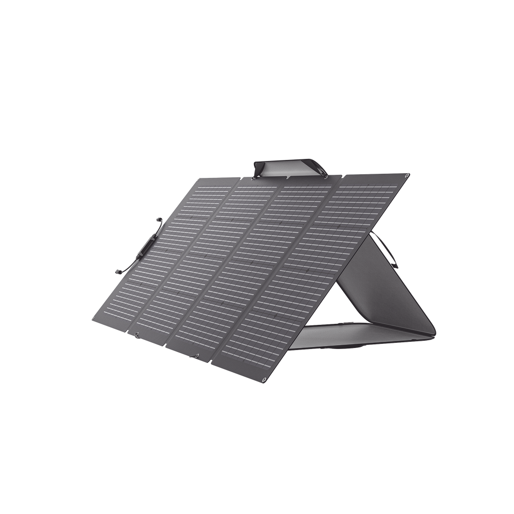 Módulo Solar Bifacial, Portátil y Flexible de 220W Recomendado para Estaciones Portátiles EFD330, EFD350 ó EFD500 / Ajuste de Ángulo / Carga Eficiente / Incluye Cable XT60 a MC4