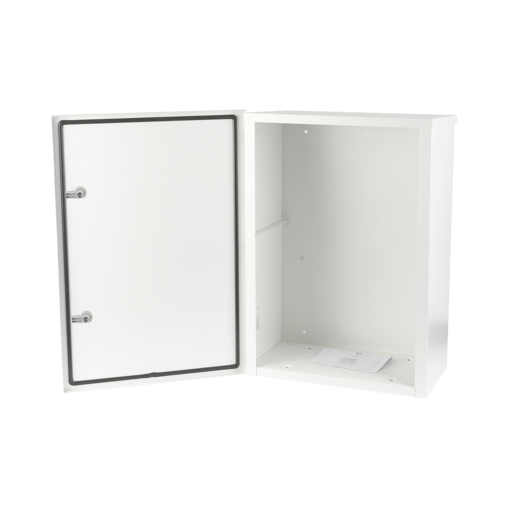 Gabinete para instalación de 2 Baterías PL110D12, Fabricado en Lámina Galvanizada, Accesorios para piso o poste (No incluidos) - Image 4