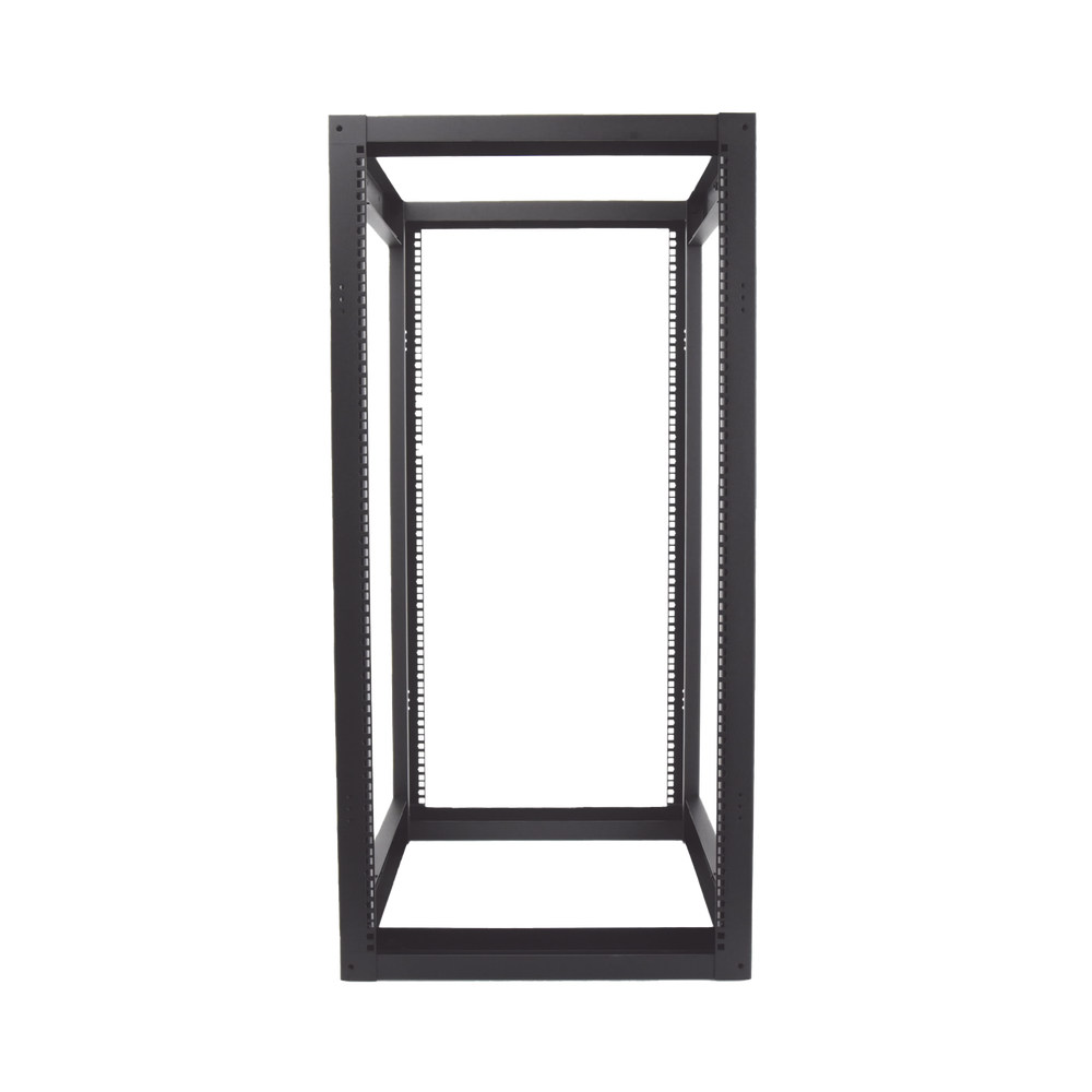 Rack Estándar 19" de 4 Postes, Acero, 24 Unidades, Profundidad Ajustable.