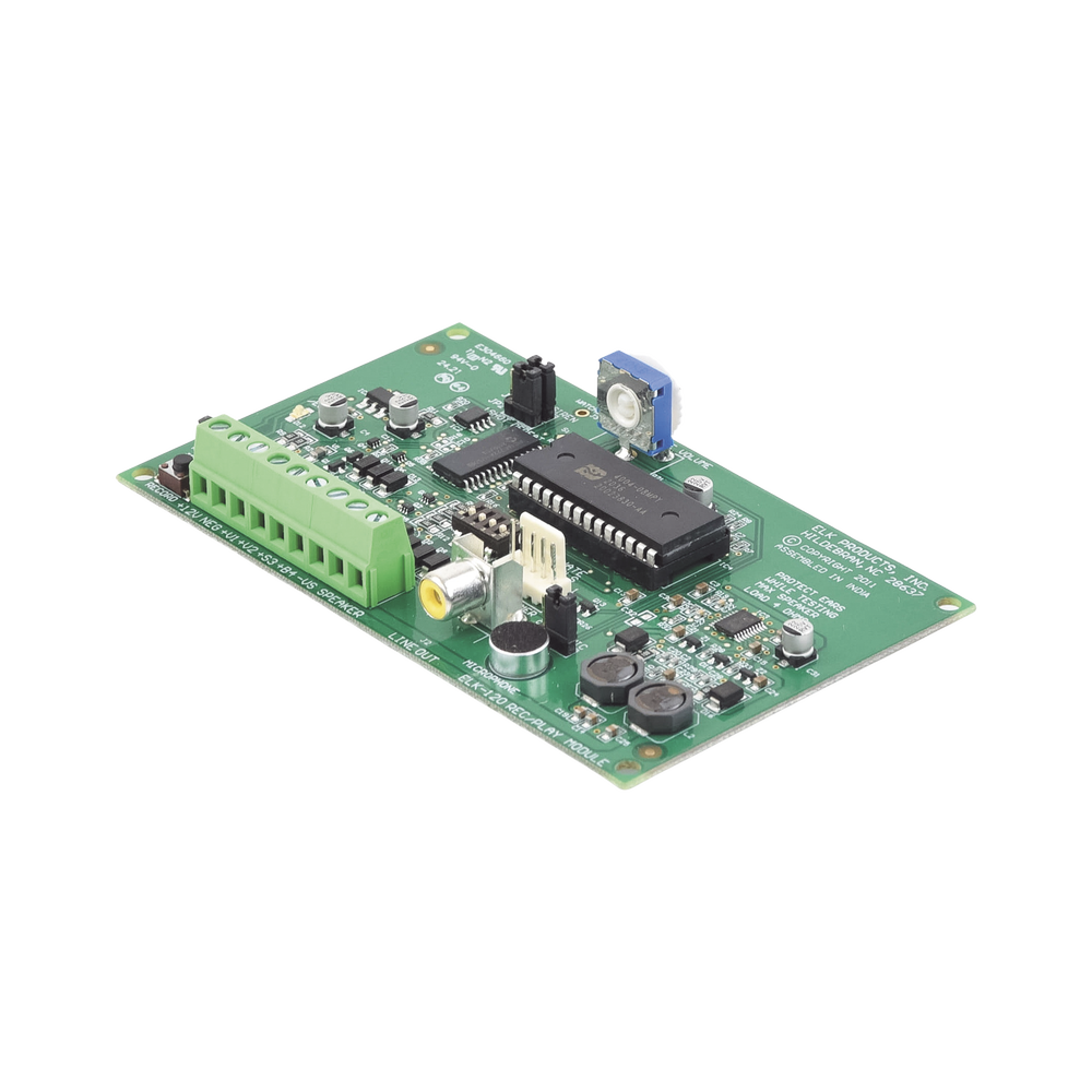 Módulo de Grabación de Voz y Sirena / Salida de Audio / Hasta 4 Mensajes Diferentes / 2 Tonos de Sirena Diferentes / 8 Minutos de Grabación