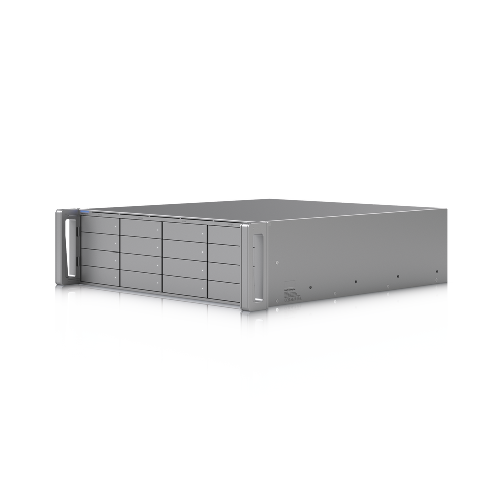 ENVR UniFi Enterprise con Soporte para hasta 210 Cámaras HD, 140 Cámaras 2K o 70 Cámaras 4K, con UniFi Protect & Access, 1 Puerto RJ45 10G, 2 Puertos SFP+ 10G y 16 Bahías para Discos Duros