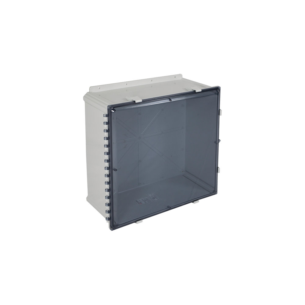 Caja De Policarbonato Con Puerta Tintada, 24Hx24Wx10D Pulgadas (609.6 x 609.6 x 254 mm), IP66, Uso Interior Exterior, Listado UL/cUL